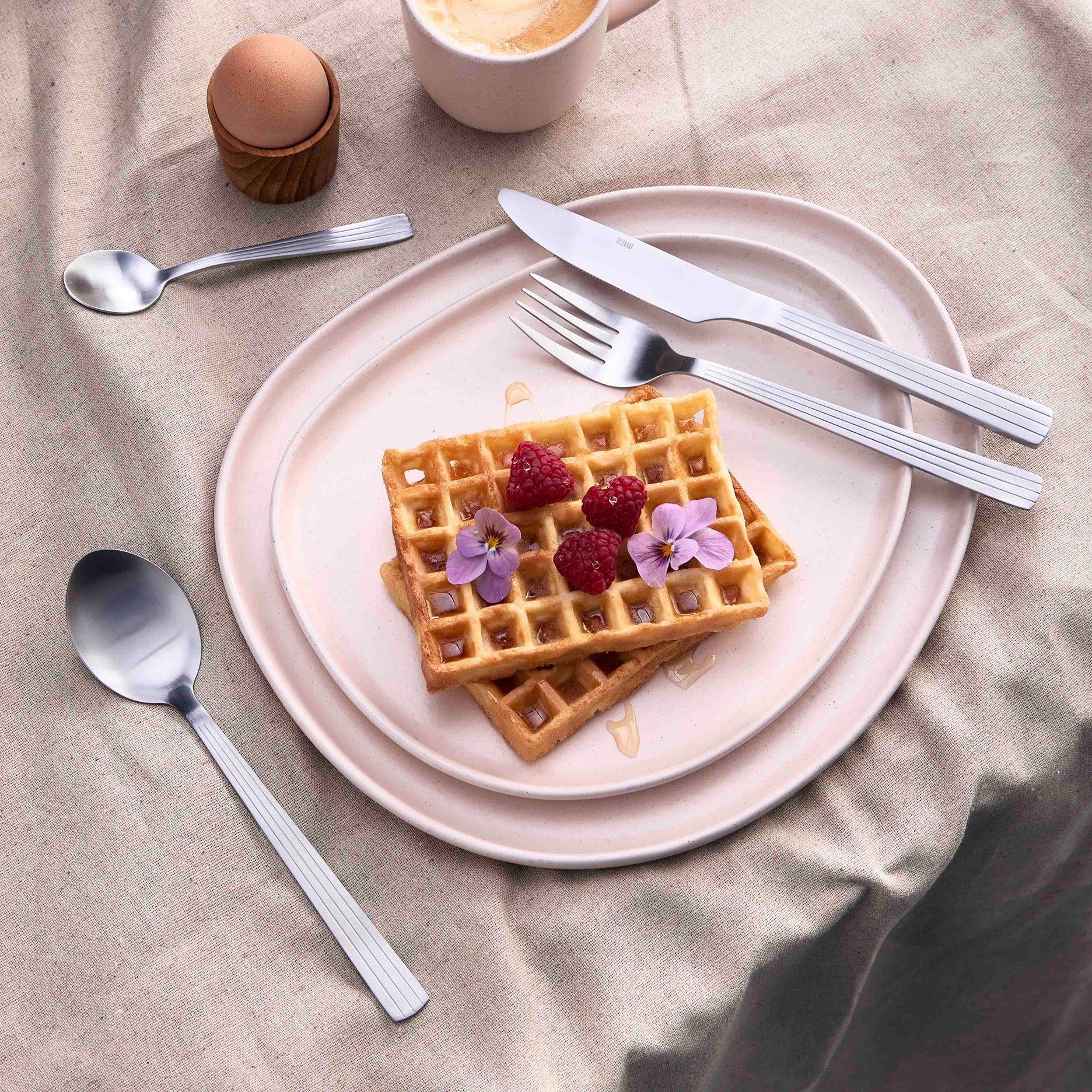 RAW Besteckset 60-teilig mattiertes Edelstahl